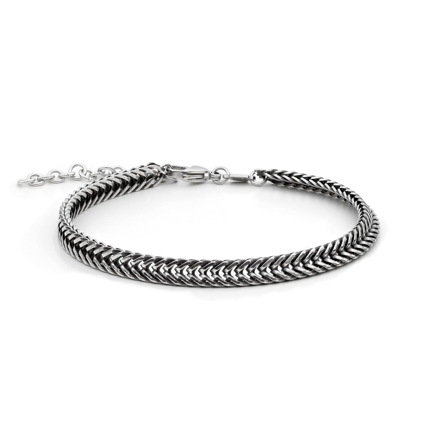 Galis Chain Bracelets For Men 7.5" - Premium Stainless Steel Mens Bracelet, Silver Plated Non Tarnish Bracelet - Snake Chain Everyday Men's Bracelets, Gifts For Him, For The Dad Dedication Card