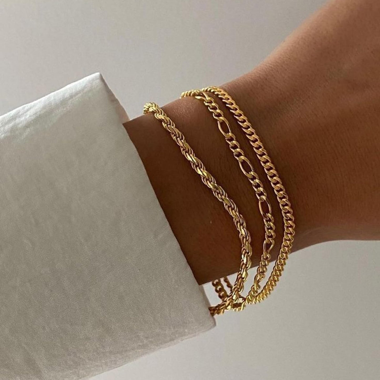 RANKEEF 2 Pcs Chain Bracelet for Men - 925 Sterling Silver Bracelet for Men 7-9inch Figaro Rope Cuban Link Bracelet Set for Men Gifts to Men Dad Husband Boyfriend