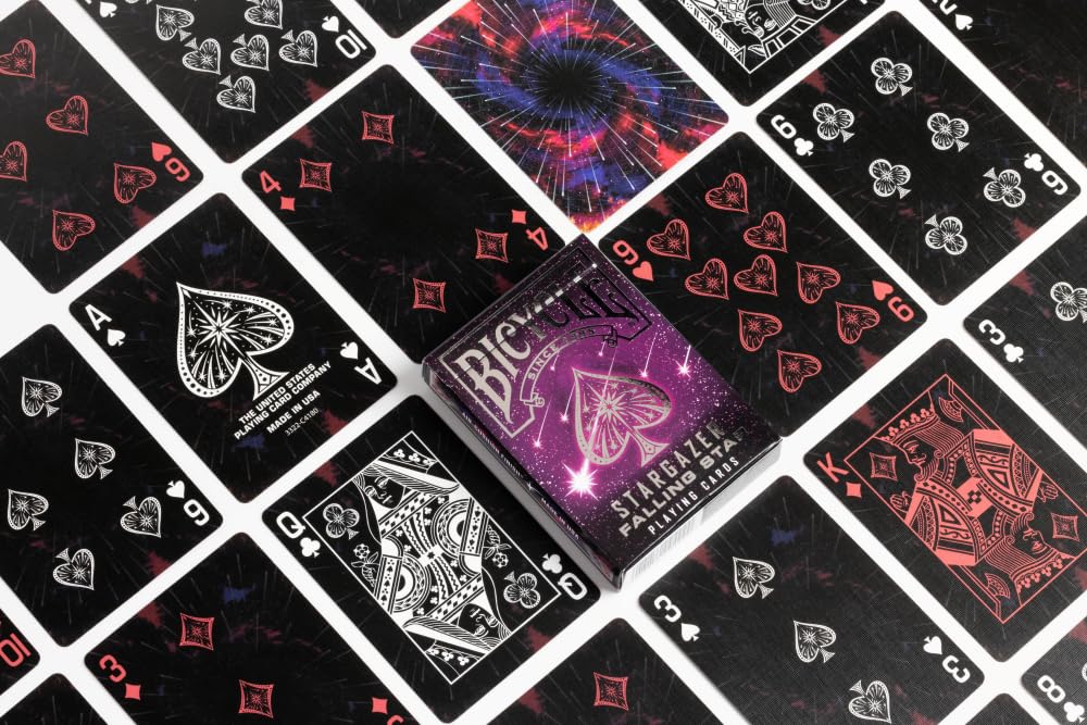 Bicycle Stargazer Nebula Playing Cards, Standard Index, Poker Cards, Space Playing Cards, Premium Playing Cards, Unique Playing Cards, 1 Deck, Black