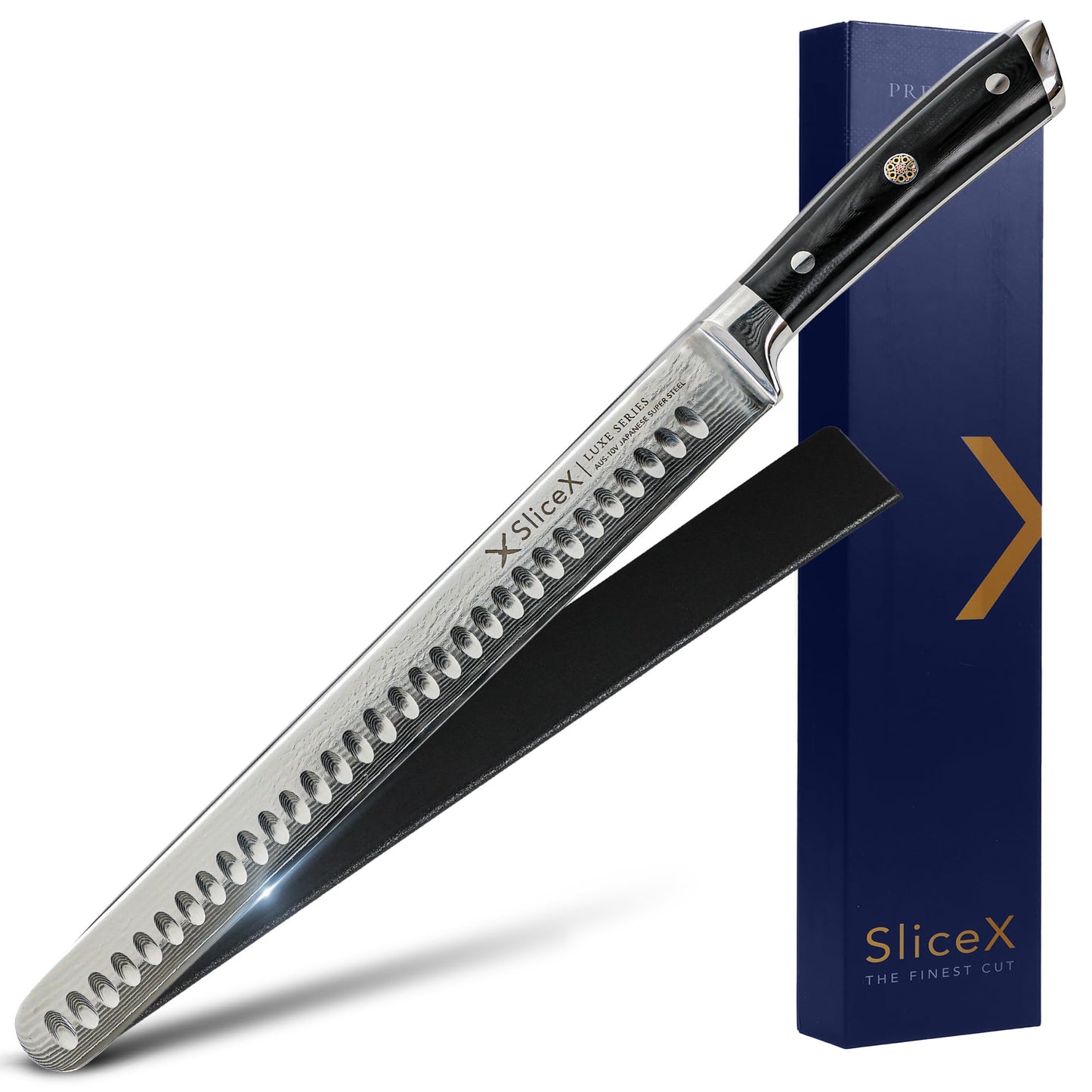 Classic Brisket Slicing Knife Set - German Steel Razor Sharp 12" Carving Knife for Meat - Premium Meat Carving Knife Full Tang - Slicing Knife for Meat