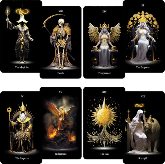 Tarot Cards, 78 Tarot Deck with Gold Edges, OriginalLost Soul Tarot Cards for Beginners and Experts with Guide Book and Gift Bag, Fortune Telling Game, Divination Tools for All Skill Levels.