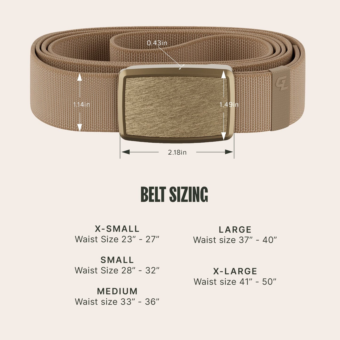 Groove Life Groove Belt Low Profile - Men's Stretch Nylon Belt with Magnetic Aluminum Buckle, Lifetime Coverage