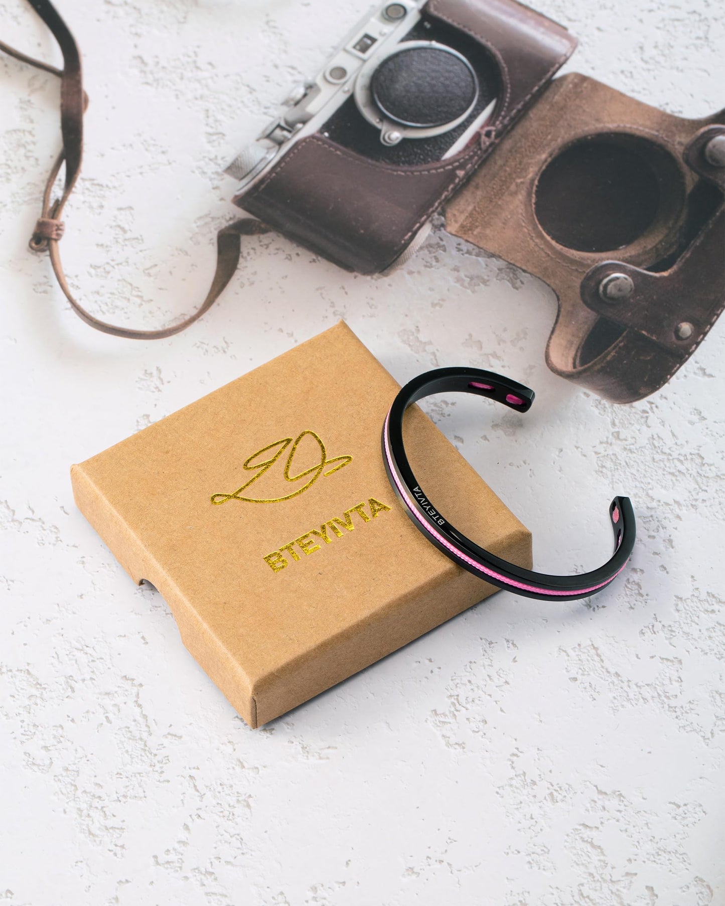 Handmade Minimalist Cuff Bracelet with Lucky Nautical Rope Inlaid Stainless Steel Cuff Unique and Stylish Bangle For Men And Women