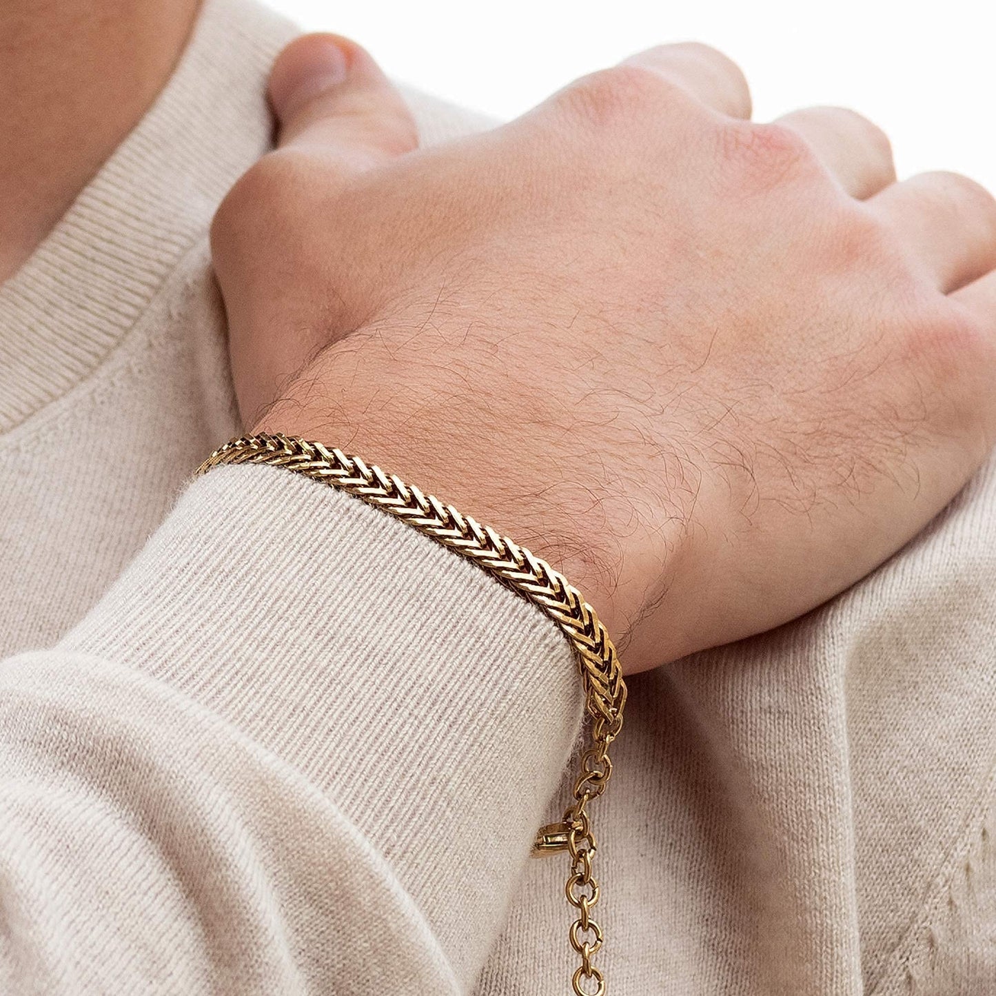 Galis Chain Bracelets For Men 7.5" - Premium Stainless Steel Mens Bracelet, Silver Plated Non Tarnish Bracelet - Snake Chain Everyday Men's Bracelets, Gifts For Him, For The Dad Dedication Card