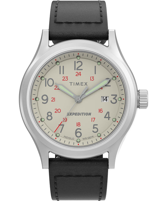 Timex Men's Expedition North Sierra 40mm Watch - Black Strap Green Dial Silver-Tone Case