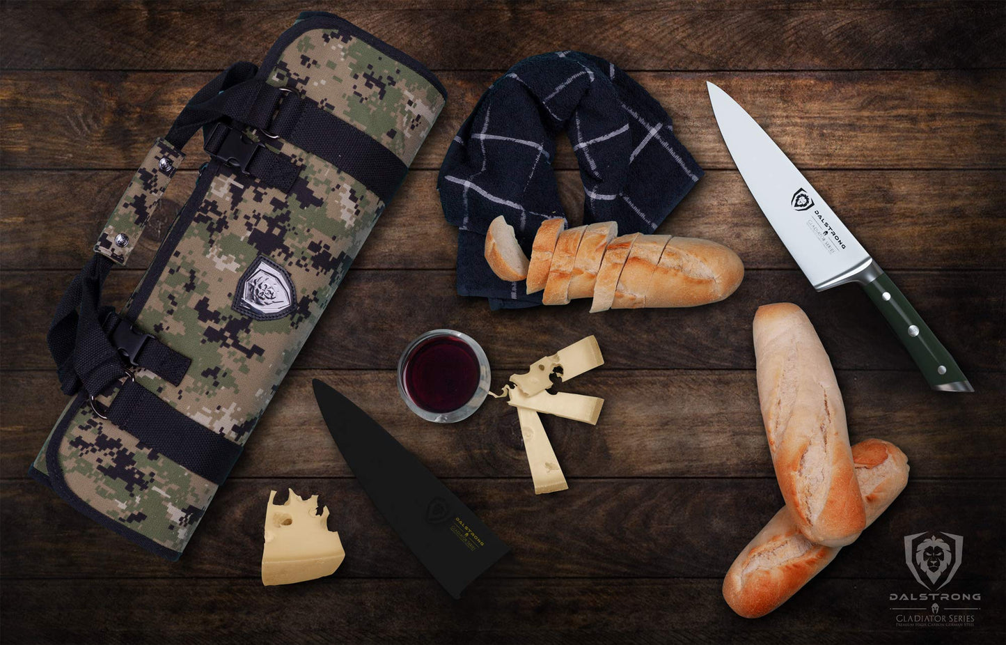 DALSTRONG Chef Knife - 8 inch Blade - Gladiator Series ELITE - Forged HC German Steel Chef's Knife - Razor Sharp Kitchen Knife - Professional Full Tang Knife - Black G10 Handle - Sheath -NSF Certified