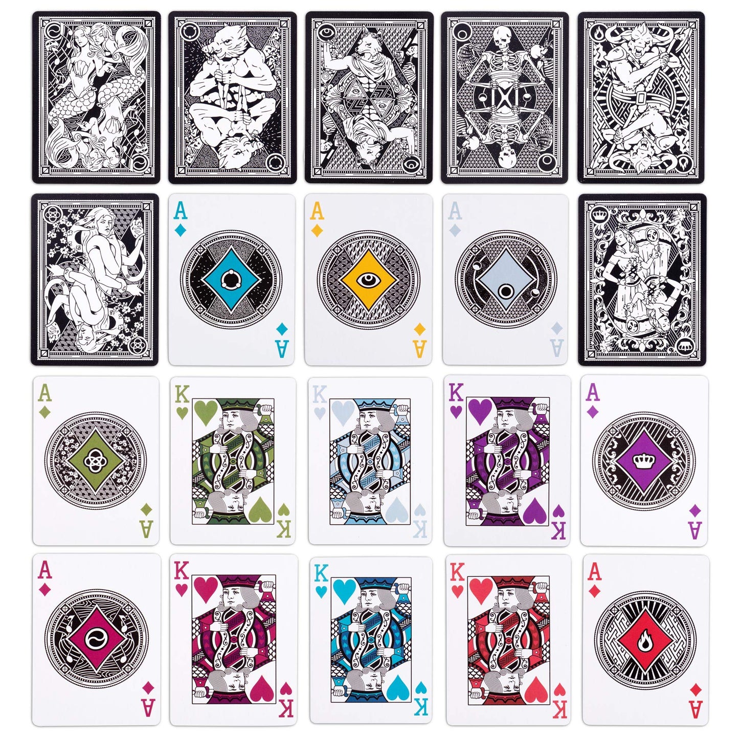 7 Deadly Sins Playing Cards - Seven Premium Themed Decks - Dante's Inferno, The Divine Comedy - Unique, Hand-Illustrated, 300gsm Black Core Stock, Poker Size, Standard Index - Party Games & Cardistry