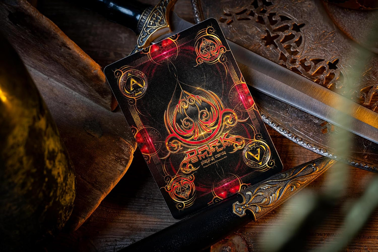 Bicycle Dark Templar Knights Red Playing Cards Decks Poker Kids, Adults Gift Item
