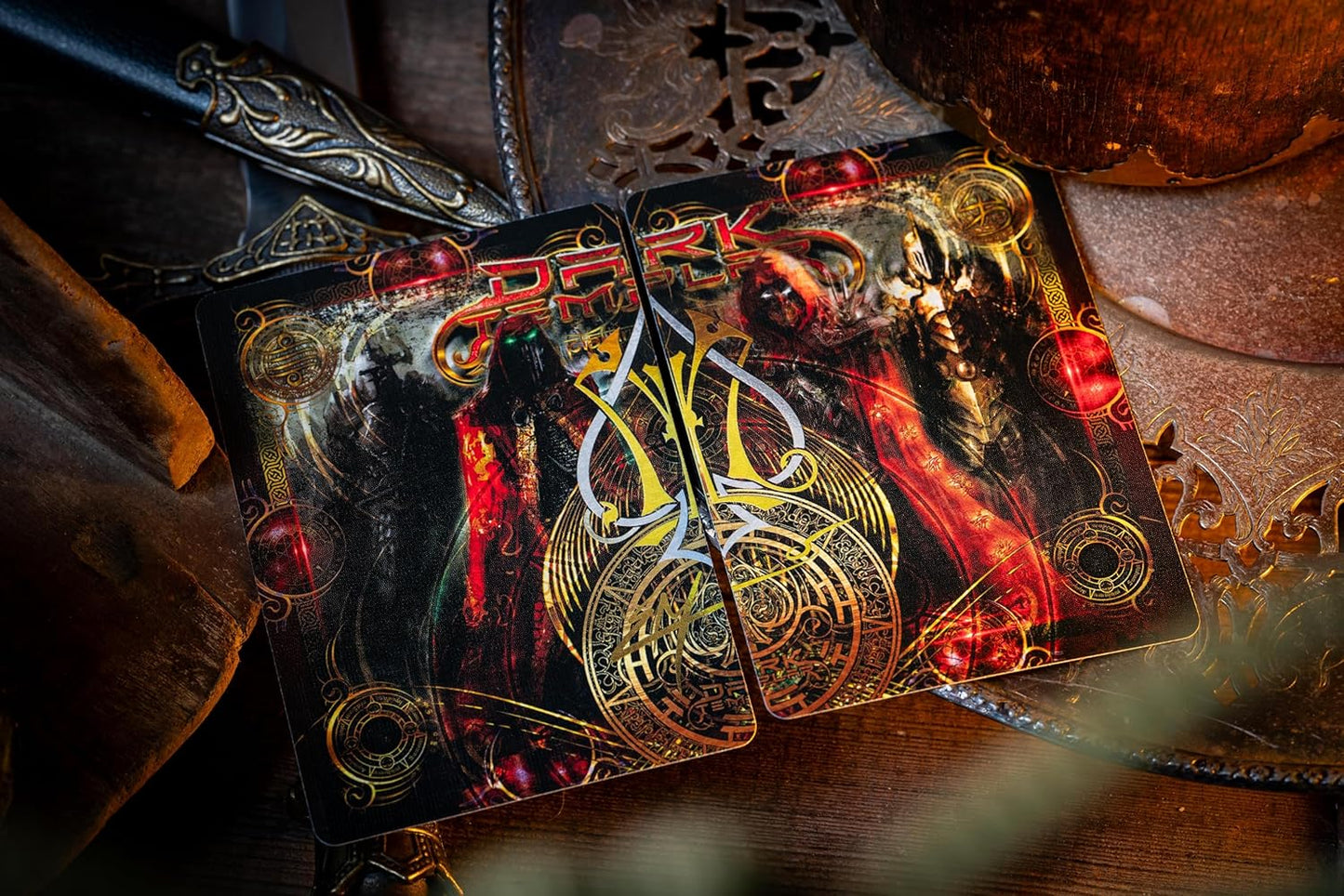 Bicycle Dark Templar Knights Red Playing Cards Decks Poker Kids, Adults Gift Item