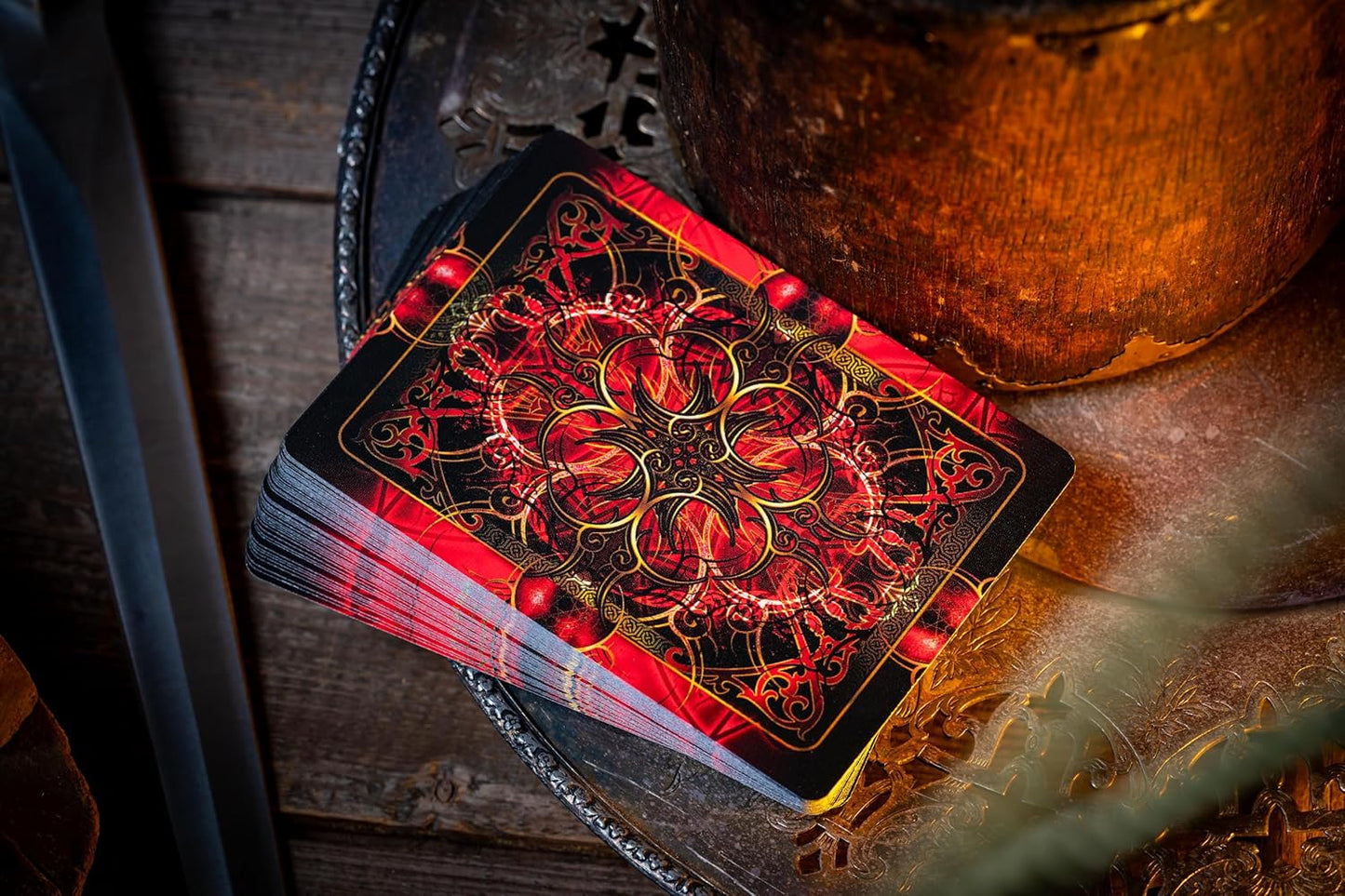 Bicycle Dark Templar Knights Red Playing Cards Decks Poker Kids, Adults Gift Item