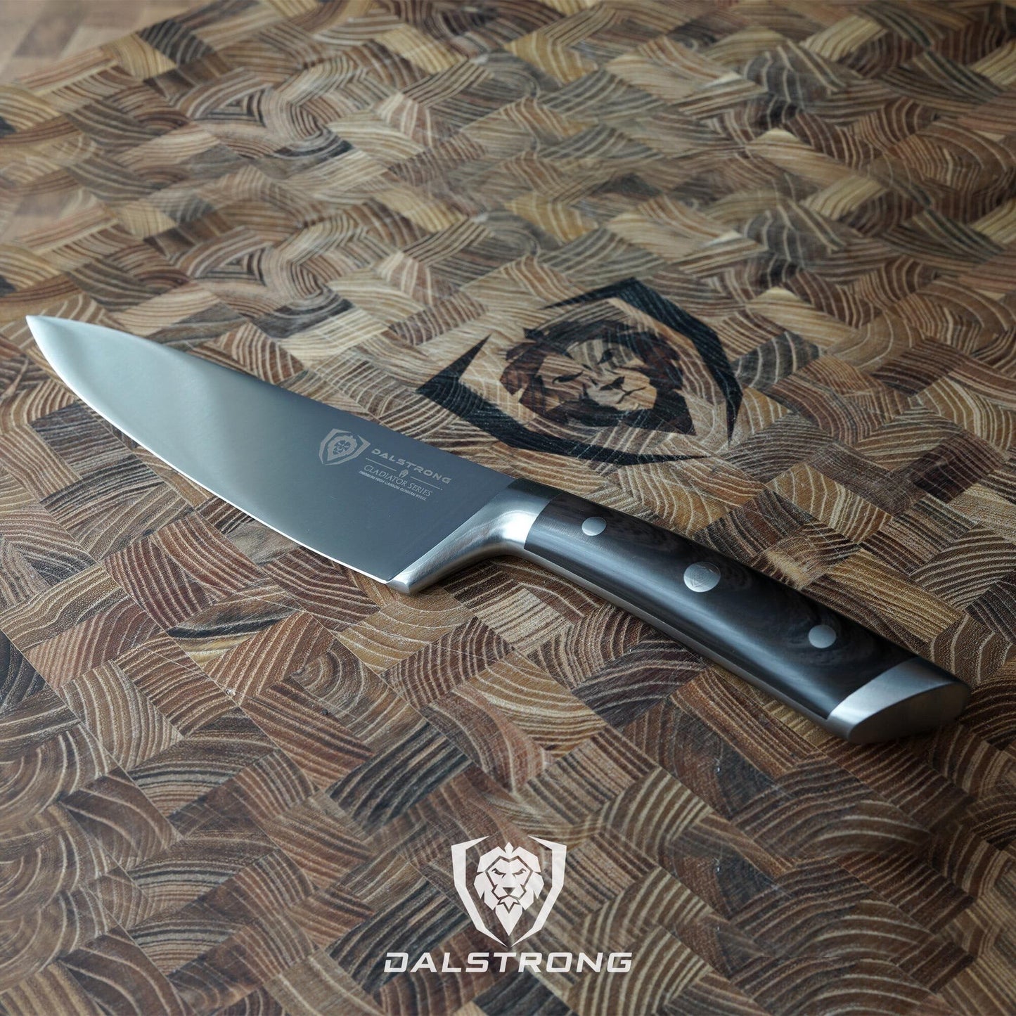 DALSTRONG Chef Knife - 8 inch Blade - Gladiator Series ELITE - Forged HC German Steel Chef's Knife - Razor Sharp Kitchen Knife - Professional Full Tang Knife - Black G10 Handle - Sheath -NSF Certified