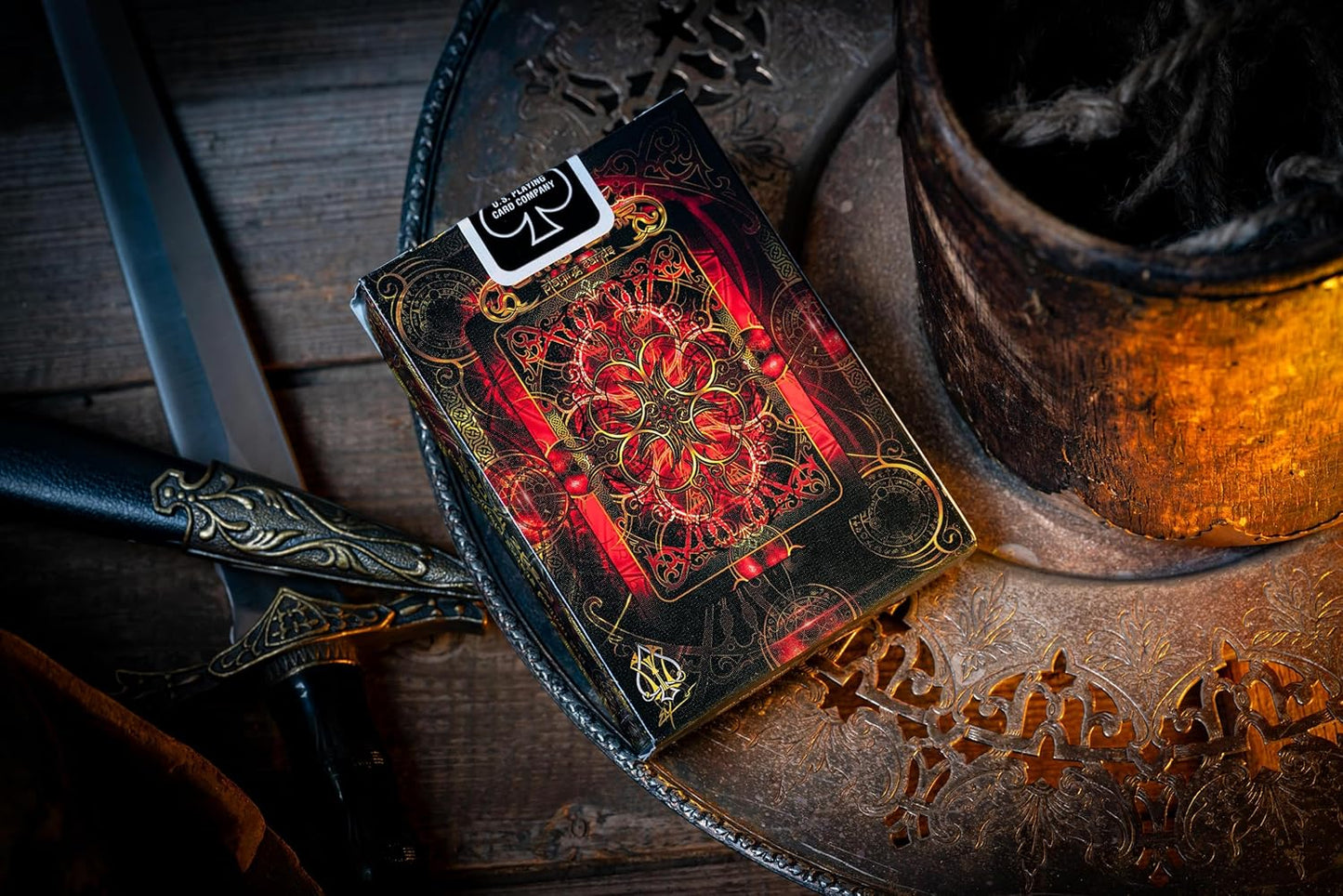 Bicycle Dark Templar Knights Red Playing Cards Decks Poker Kids, Adults Gift Item
