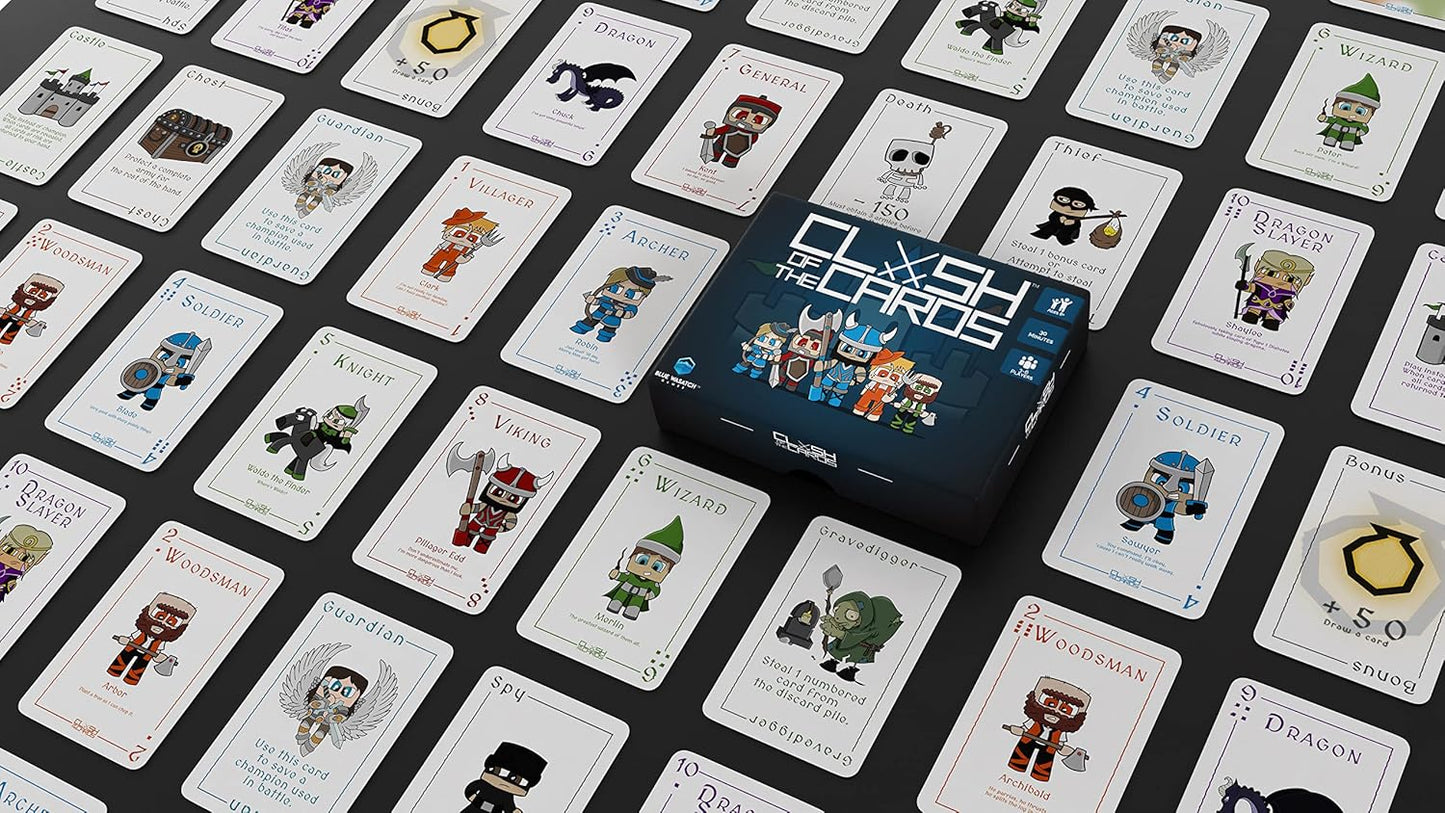 Blue Wasatch Games Clash of The Cards Card Game - Match, Collect, and Battle for Armies, Use Action Cards to Protect and Attack. Fun for Adults, Teens, and Kids.