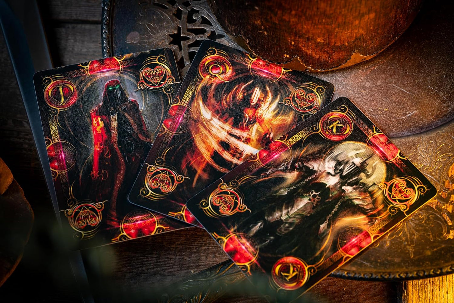Bicycle Dark Templar Knights Red Playing Cards Decks Poker Kids, Adults Gift Item