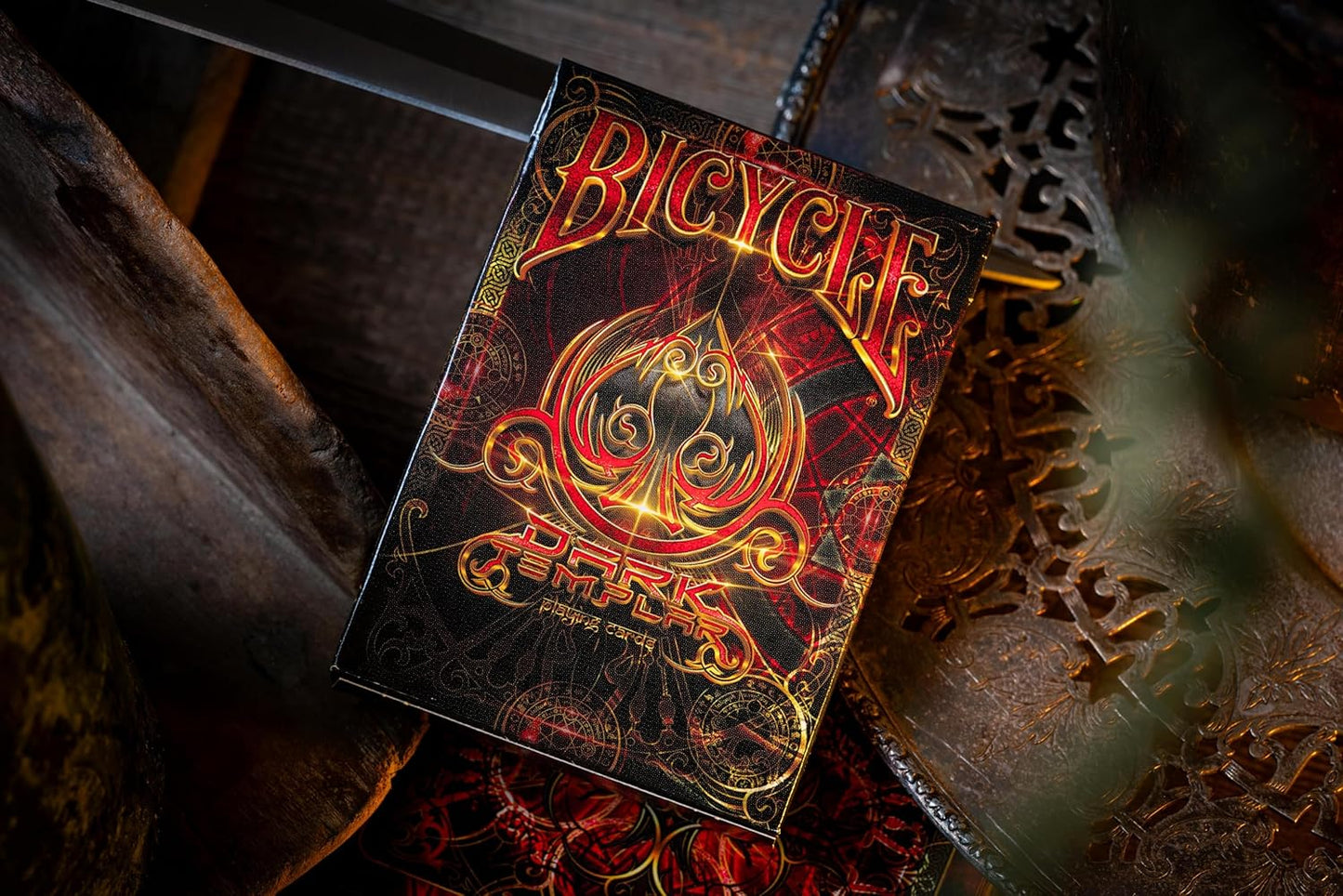 Bicycle Dark Templar Knights Red Playing Cards Decks Poker Kids, Adults Gift Item