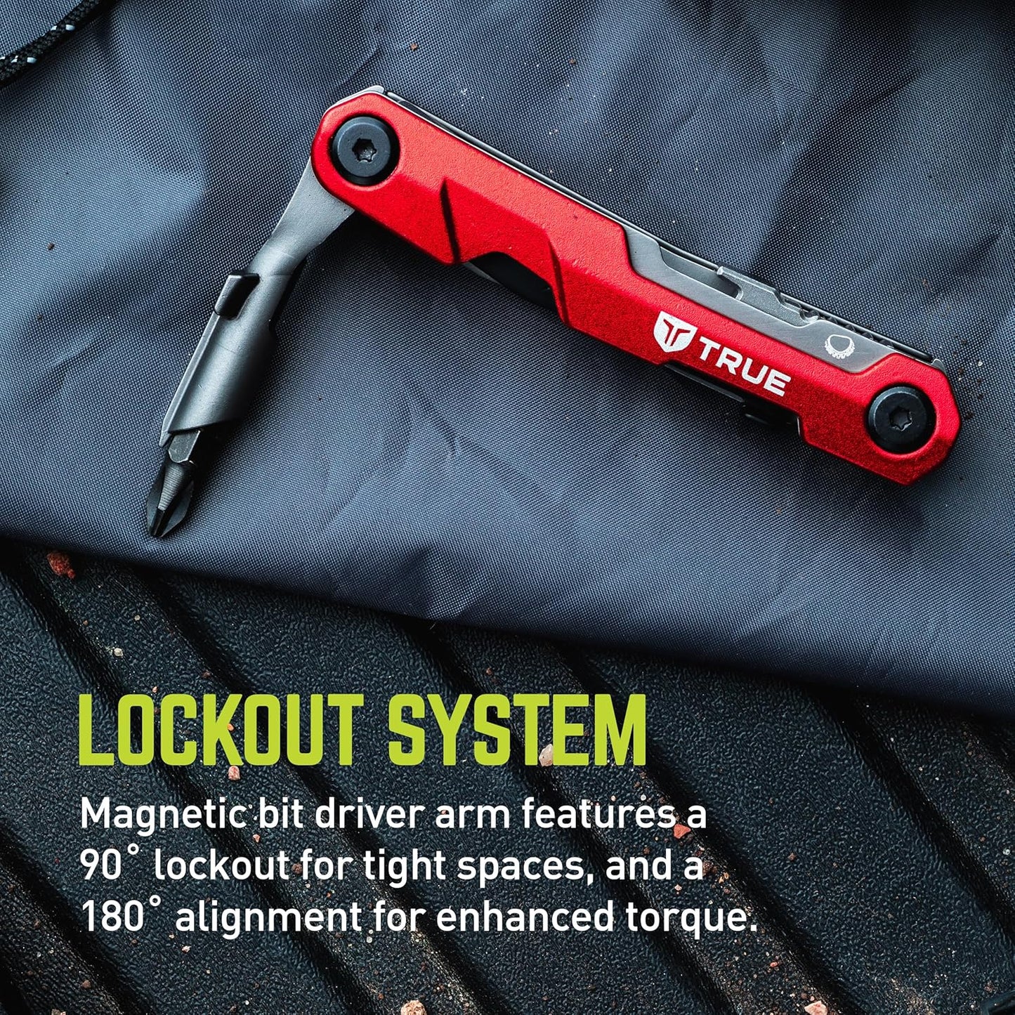 TRUE TITANIUM Block Multitool, 2.75" Tanto Blade, Scraper, Bottle Opener, Pocket Clip, Magnetic Bit Driver